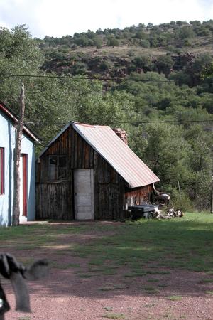 Primary view of object titled 'Sproul Ranch, one room cabin in which the Sproul family first lived'.