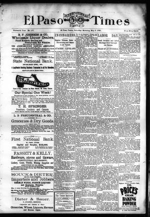 El Paso International Daily Times (El Paso, Tex.), Vol. SIXTEENTH YEAR, No. 107, Ed. 1 Saturday, May 2, 1896