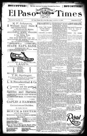 El Paso International Daily Times (El Paso, Tex.), Vol. 13, No. 286, Ed. 1 Saturday, December 16, 1893