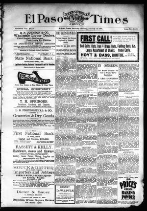 El Paso International Daily Times (El Paso, Tex.), Vol. SIXTEENTH YEAR, No. 16, Ed. 1 Saturday, January 18, 1896