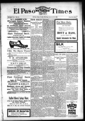 El Paso International Daily Times (El Paso, Tex.), Vol. SIXTEENTH YEAR, No. 231, Ed. 1 Sunday, September 20, 1896