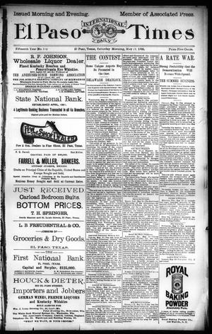 El Paso International Daily Times (El Paso, Tex.), Vol. 15, No. 112, Ed. 1 Saturday, May 11, 1895