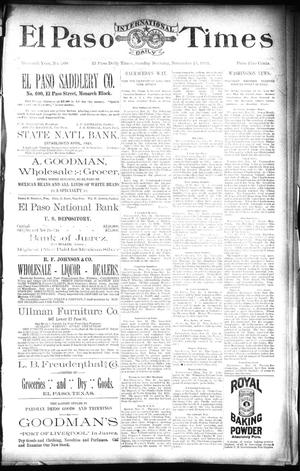 El Paso International Daily Times (El Paso, Tex.), Vol. 11, No. 260, Ed. 1 Sunday, November 15, 1891