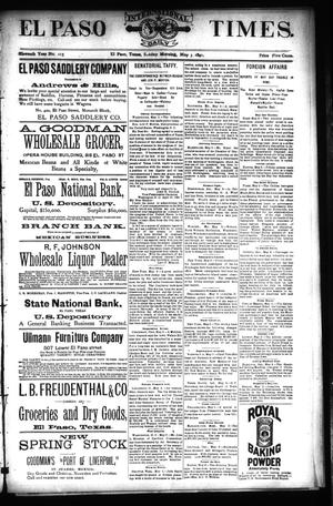 El Paso International Daily Times. (El Paso, Tex.), Vol. ELEVENTH YEAR, No. 105, Ed. 1 Sunday, May 3, 1891