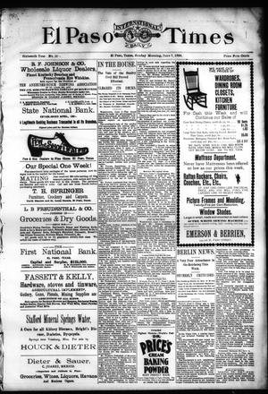 El Paso International Daily Times (El Paso, Tex.), Vol. SIXTEENTH YEAR, No. 138, Ed. 1 Sunday, June 7, 1896
