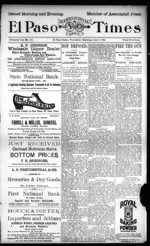 El Paso International Daily Times (El Paso, Tex.), Vol. Fifteenth Year, No. 133, Ed. 1 Wednesday, June 5, 1895