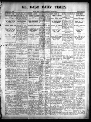 Primary view of object titled 'El Paso Daily Times. (El Paso, Tex.), Vol. 22, Ed. 1 Wednesday, September 3, 1902'.
