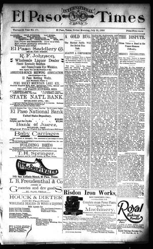 El Paso International Daily Times (El Paso, Tex.), Vol. 13, No. 171, Ed. 1 Friday, July 21, 1893