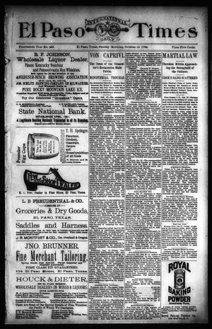 El Paso International Daily Times (El Paso, Tex.), Vol. 14, No. 256, Ed. 1 Sunday, October 28, 1894