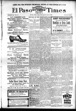 El Paso International Daily Times (El Paso, Tex.), Vol. SIXTEENTH YEAR, No. 271, Ed. 1 Friday, November 6, 1896