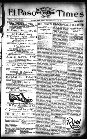 El Paso International Daily Times (El Paso, Tex.), Vol. 13, No. 208, Ed. 1 Sunday, September 3, 1893