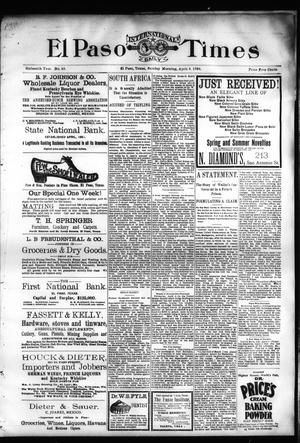 El Paso International Daily Times (El Paso, Tex.), Vol. SIXTEENTH YEAR, No. 83, Ed. 1 Sunday, April 5, 1896