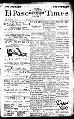 El Paso International Daily Times (El Paso, Tex.), Vol. 13, No. 291, Ed. 1 Friday, December 22, 1893