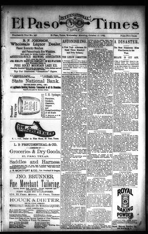 El Paso International Daily Times (El Paso, Tex.), Vol. 14, No. 240, Ed. 1 Wednesday, October 10, 1894