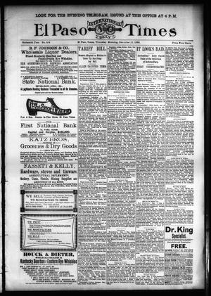 El Paso International Daily Times (El Paso, Tex.), Vol. SIXTEENTH YEAR, No. 298, Ed. 1 Thursday, December 10, 1896