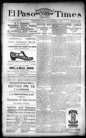 El Paso International Daily Times (El Paso, Tex.), Vol. 15, No. 42, Ed. 1 Tuesday, February 19, 1895