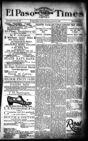 El Paso International Daily Times (El Paso, Tex.), Vol. 13, No. 202, Ed. 1 Sunday, August 27, 1893