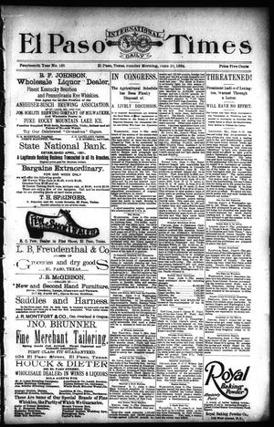 El Paso International Daily Times (El Paso, Tex.), Vol. 14, No. 138, Ed. 1 Sunday, June 10, 1894