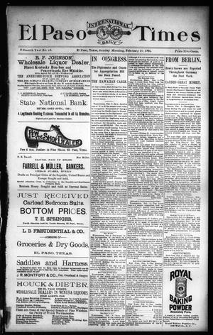El Paso International Daily Times (El Paso, Tex.), Vol. 15, No. 35, Ed. 1 Sunday, February 10, 1895