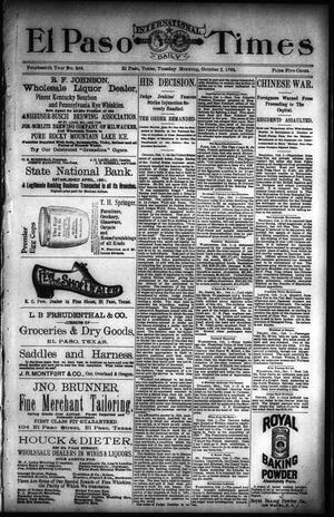 El Paso International Daily Times (El Paso, Tex.), Vol. 14, No. 233, Ed. 1 Tuesday, October 2, 1894
