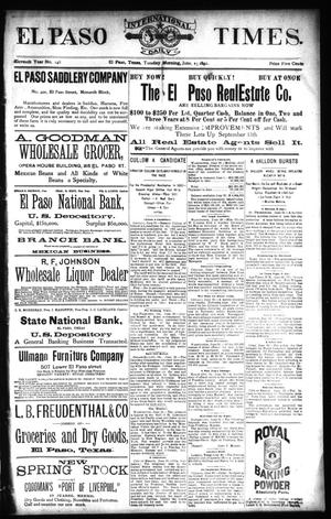 El Paso International Daily Times. (El Paso, Tex.), Vol. ELEVENTH YEAR, No. 148, Ed. 1 Tuesday, June 23, 1891