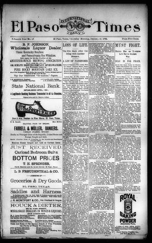 El Paso International Daily Times (El Paso, Tex.), Vol. 15, No. 26, Ed. 1 Thursday, January 31, 1895