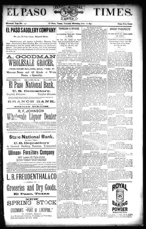 El Paso International Daily Times. (El Paso, Tex.), Vol. ELEVENTH YEAR, No. 142, Ed. 1 Tuesday, June 16, 1891