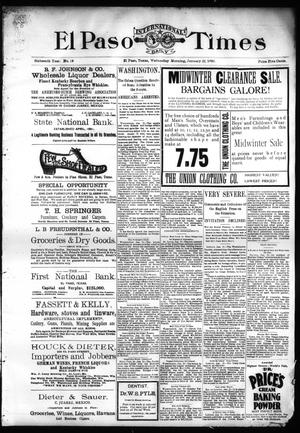 El Paso International Daily Times (El Paso, Tex.), Vol. SIXTEENTH YEAR, No. 19, Ed. 1 Wednesday, January 22, 1896