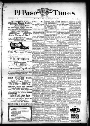 El Paso International Daily Times (El Paso, Tex.), Vol. SIXTEENTH YEAR, No. 184, Ed. 1 Wednesday, July 29, 1896