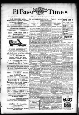 El Paso International Daily Times (El Paso, Tex.), Vol. Fifteenth Year, No. 298, Ed. 1 Tuesday, December 17, 1895