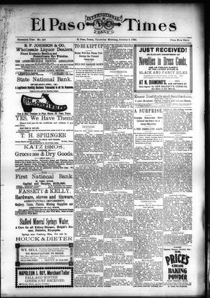 El Paso International Daily Times (El Paso, Tex.), Vol. SIXTEENTH YEAR, No. 246, Ed. 1 Thursday, October 8, 1896