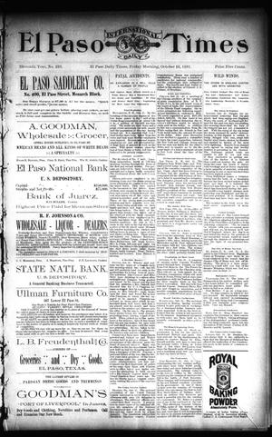 El Paso International Daily Times (El Paso, Tex.), Vol. 11, No. 235, Ed. 1 Friday, October 16, 1891