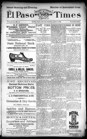 El Paso International Daily Times (El Paso, Tex.), Vol. 15, No. 94, Ed. 1 Saturday, April 20, 1895
