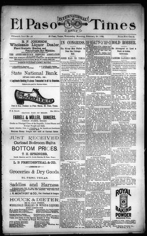 El Paso International Daily Times (El Paso, Tex.), Vol. 15, No. 43, Ed. 1 Wednesday, February 20, 1895