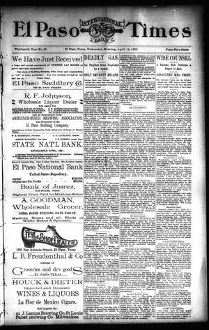 El Paso International Daily Times (El Paso, Tex.), Vol. 13, No. 87, Ed. 1 Wednesday, April 12, 1893