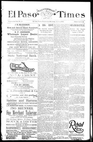 El Paso International Daily Times (El Paso, Tex.), Vol. 14, No. 80, Ed. 1 Wednesday, April 4, 1894