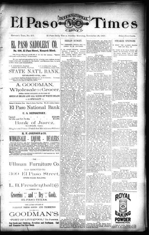 El Paso International Daily Times (El Paso, Tex.), Vol. 11, No. 271, Ed. 1 Sunday, November 29, 1891