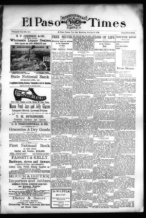 El Paso International Daily Times (El Paso, Tex.), Vol. Fifteenth Year, No. 239, Ed. 1 Tuesday, October 8, 1895