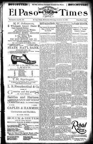 El Paso International Daily Times (El Paso, Tex.), Vol. 13, No. 283, Ed. 1 Wednesday, December 13, 1893