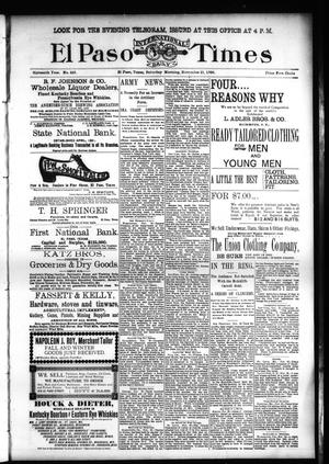 El Paso International Daily Times (El Paso, Tex.), Vol. SIXTEENTH YEAR, No. 283, Ed. 1 Saturday, November 21, 1896