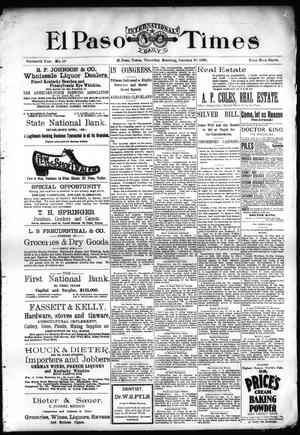 El Paso International Daily Times (El Paso, Tex.), Vol. SIXTEENTH YEAR, No. 26, Ed. 1 Thursday, January 30, 1896