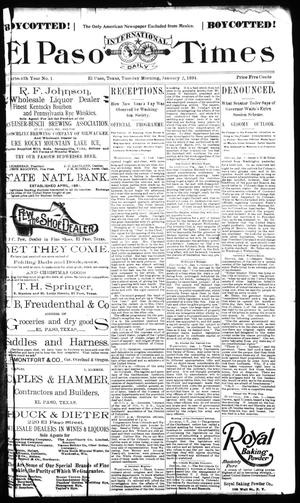 El Paso International Daily Times (El Paso, Tex.), Vol. 14, No. 1, Ed. 1 Tuesday, January 2, 1894