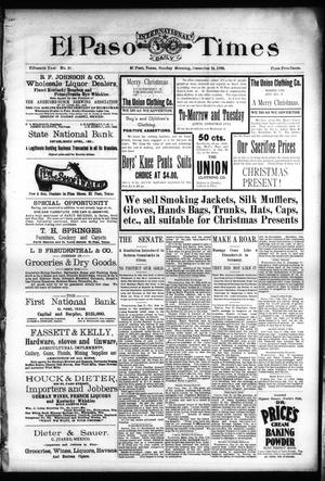El Paso International Daily Times (El Paso, Tex.), Vol. Fifteenth Year, No. 303, Ed. 1 Sunday, December 22, 1895