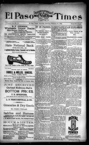 El Paso International Daily Times (El Paso, Tex.), Vol. 15, No. 50, Ed. 1 Thursday, February 28, 1895