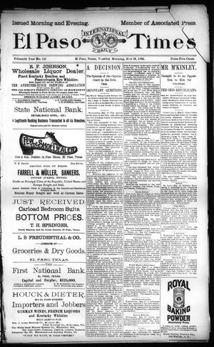El Paso International Daily Times (El Paso, Tex.), Vol. Fifteenth Year, No. 126, Ed. 1 Tuesday, May 28, 1895