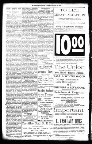 El Paso International Daily Times (El Paso, Tex.), Vol. 13, No. 235, Ed. 1 Tuesday, October 17, 1893