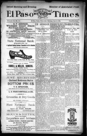 El Paso International Daily Times (El Paso, Tex.), Vol. Fifteenth Year, No. 139, Ed. 1 Wednesday, June 12, 1895