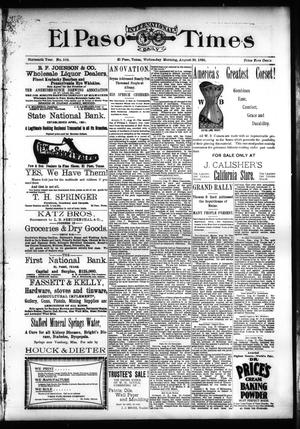 El Paso International Daily Times (El Paso, Tex.), Vol. SIXTEENTH YEAR, No. 208, Ed. 1 Wednesday, August 26, 1896