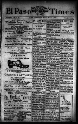 El Paso International Daily Times (El Paso, Tex.), Vol. 14, No. 184, Ed. 1 Saturday, August 4, 1894