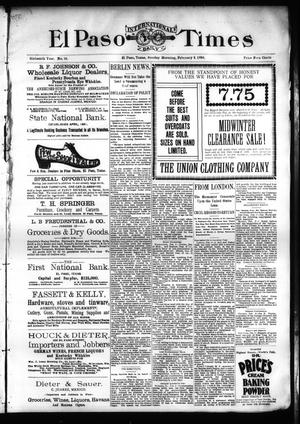 El Paso International Daily Times (El Paso, Tex.), Vol. SIXTEENTH YEAR, No. 35, Ed. 1 Sunday, February 9, 1896